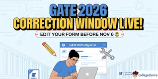 GATE Application Correction Window 2026 Open; Last Date November 6